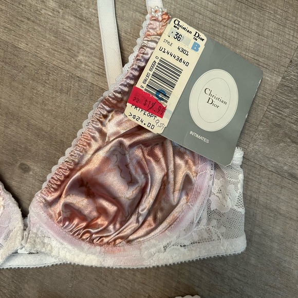 NWT Satin & Lace Bra and Panty Set | Christian Dior - Picture 3 of 5